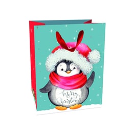 Χριστουγεννιάτικη Σακούλα Δώρου Penguin - Medium