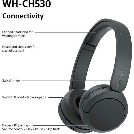 Sony WH-CH530 Ασύρματα Ακουστικά Κεφαλής Bluetooth - Black image 9