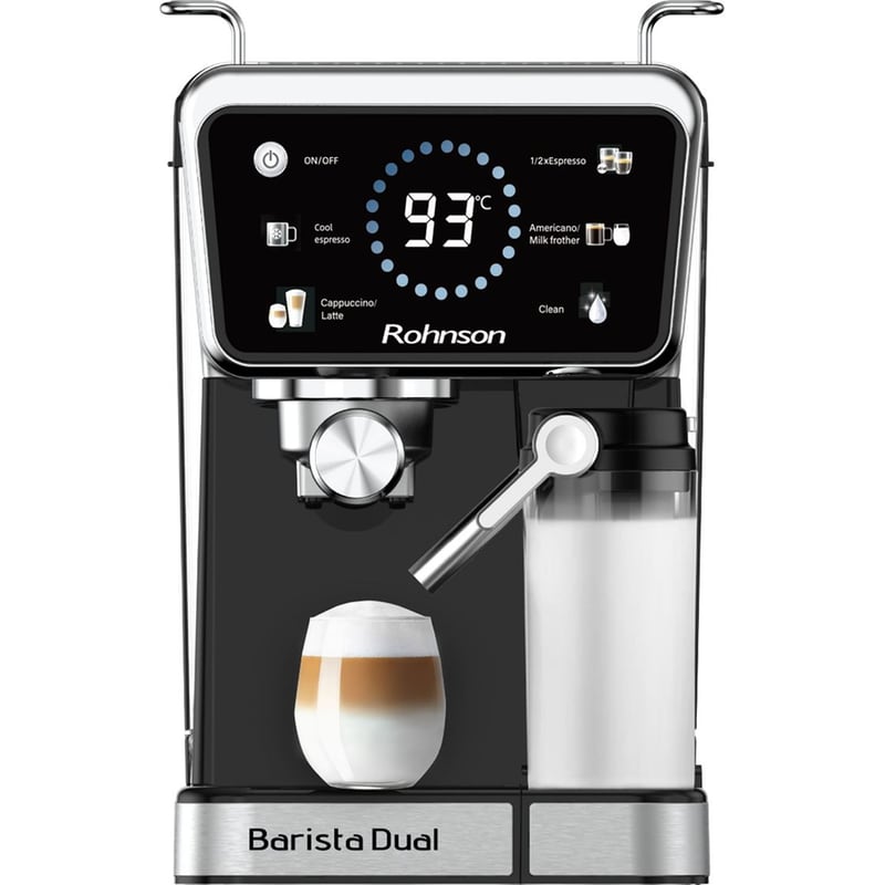 ROHNSON Barista Dual R-98082 1350W 20bar Μηχανή Espresso