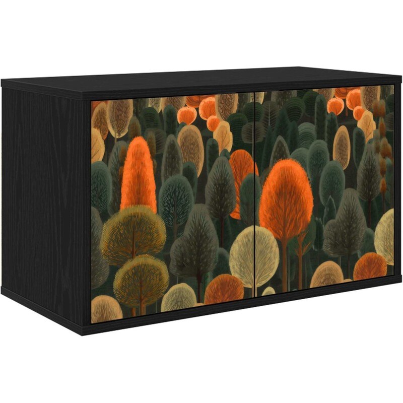 Έπιπλο Τηλεόρασης VidaXL ZAANDAM Επιτοίχιο 69 x 33 x 40 cm - Μαύρη Δρυς