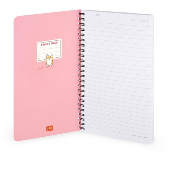 Σημειωματάριο Legami Ριγέ Σπιράλ Large Α5 Corgi image 1