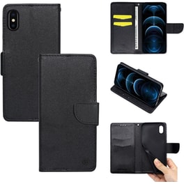 Θήκη Apple iPhone X / iPhone XS - Sonique Trend Book - Μαύρο