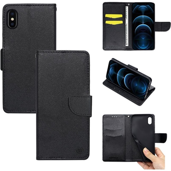 Θήκη Apple iPhone X / iPhone XS - Sonique Trend Book - Μαύρο image 0