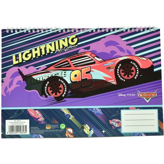 Μπλοκ Ζωγραφικής Gim Α4 Σπιράλ Cars 30 Φύλλων image 0