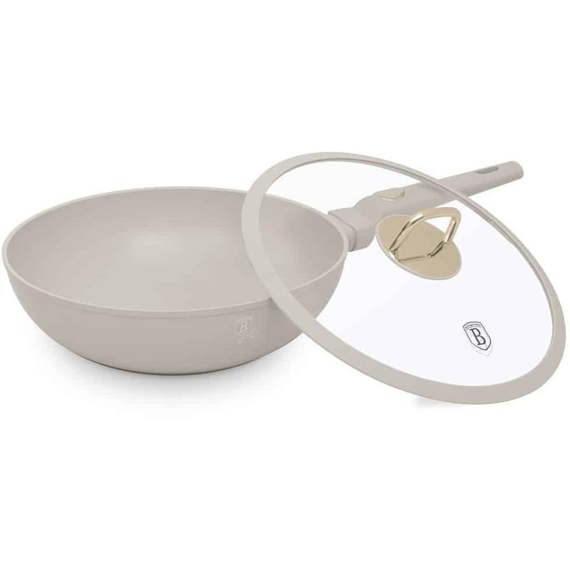 Αντικολλητικό Τηγάνι WOK BERLINGER HAUS BH-8064 28 cm Μπεζ BERLINGER HAUS