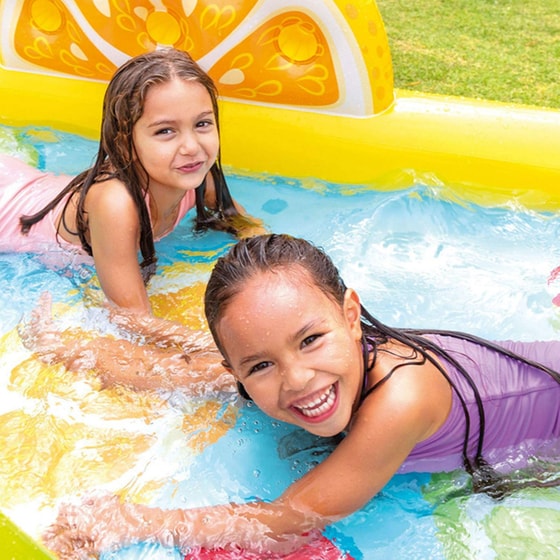 Φουσκωτή Παιδική Πισίνα Intex Παιδότοπος Fruit Play 493 + 57 Lt - Πολύχρωμη image 1
