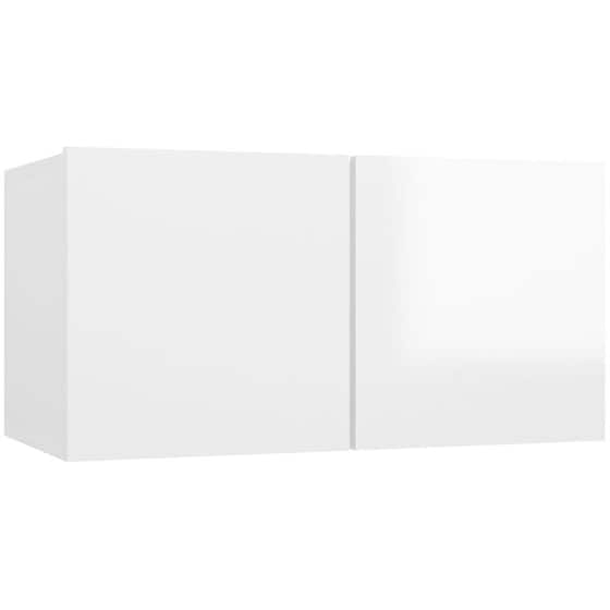 Ράφια Τοίχου VidaXL από Μοριοσανίδα 60x30x30 cm 2 Τμχ - Γυαλιστερό Λευκό image 3