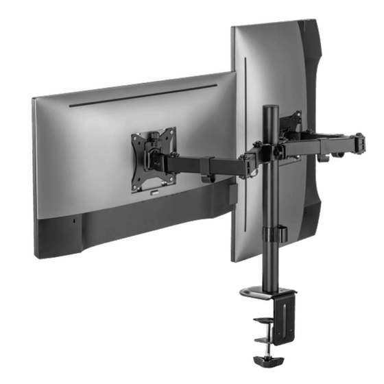 Βάση στήριξης οθόνης με βραχίονα SBOX LCD-352/2-2 17" - 32" - Μαύρο image 3