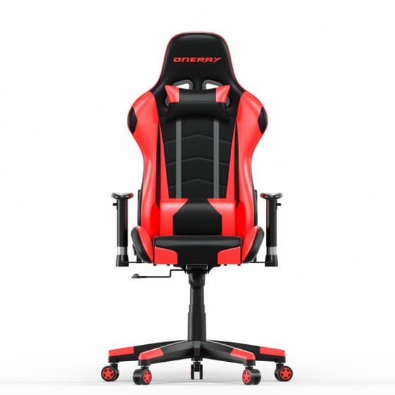 Καρέκλα Gaming Oneray D0917 από Τεχνητό Δέρμα - Κόκκινη image 1