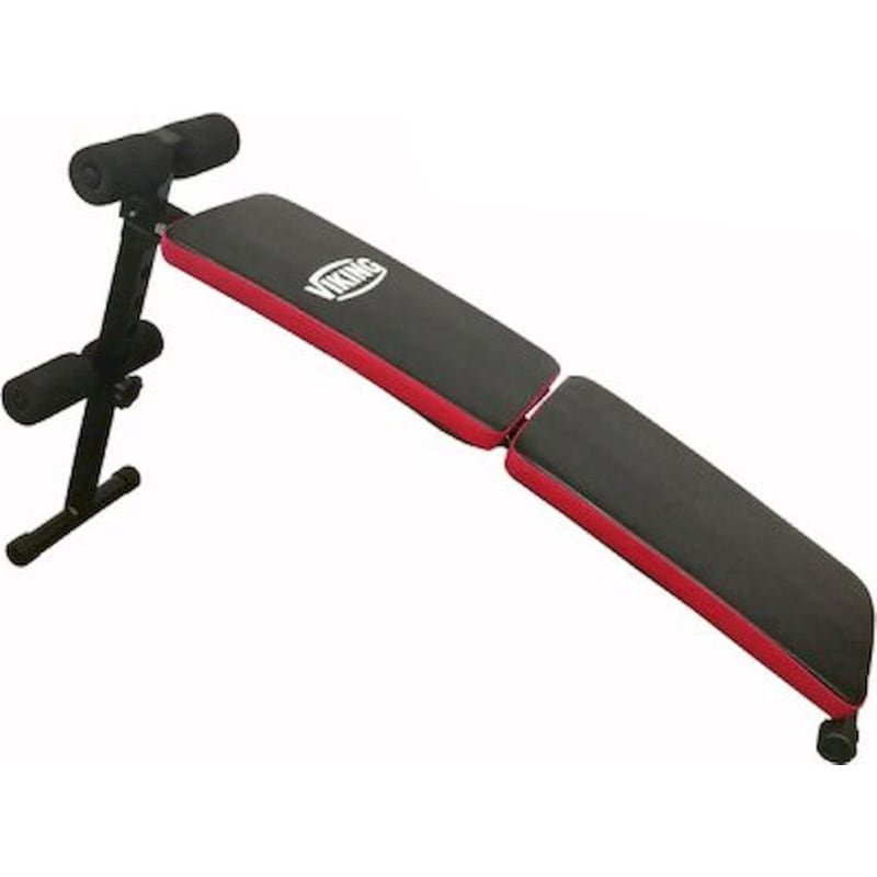Επικλινής Πάγκος Γυμναστικής Viking SUB 12 127x32x66cm - Μαύρο/ Κόκκινο VIKING