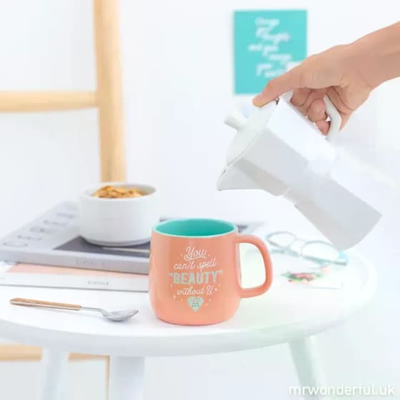 Κούπα Mr. Wonderful You Can’t Spell “Beauty” Without U Κεραμική 365 ml - Πολύχρωμο image 1