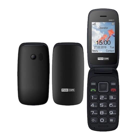 Maxcom Mm817 (dual Sim) 2,4" Με Μεγάλα Πλήκτρα, Με Βάση Φόρτισης, Ραδιόφωνο Μαύρο image 0