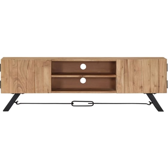 Έπιπλο Τηλεόρασης VidaXL από Ξύλο 140x30x45cm - Μαύρο/Καφέ image 2