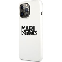 Θήκη Apple iPhone 13 Pro Max - Karl Lagerfeld Hard Case Stack Logo - Λευκό