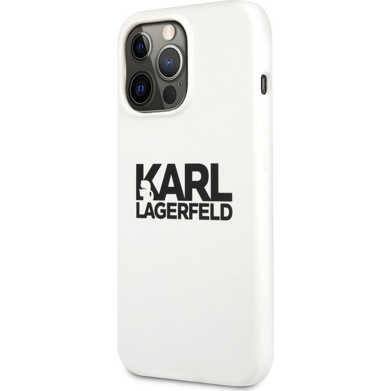 KARL LAGERFELD Θήκη Apple iPhone 13 Pro Max - Karl Lagerfeld Hard Case Stack Logo - Λευκό