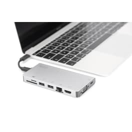 Docking Station Digitus USB 3.0/C – 8-Port, Travel, 4K – Ασημί
