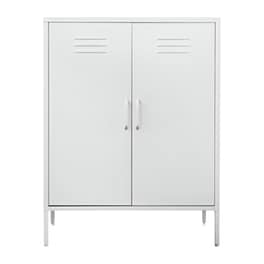Ντουλάπα Nextdeco Δίφυλλη Μεταλλική 80x40x102 cm - Λευκή