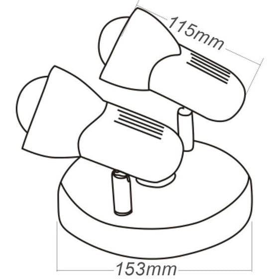 Σποτ Δίφωτο Aca Smu502pw Μεταλλικό 15.3 cm - Λευκό image 1