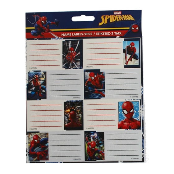 Αυτοκόλλητες Ετικέτες Gim Spiderman (2 Φύλλα - 16 Τεμάχια) image 0