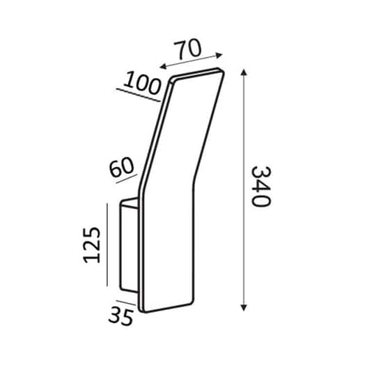 Απλίκα Τοίχου Led Aca Zen Zd80036ledwh από Αλουμίνιο 7x3.5x34 cm - Λευκή image 2