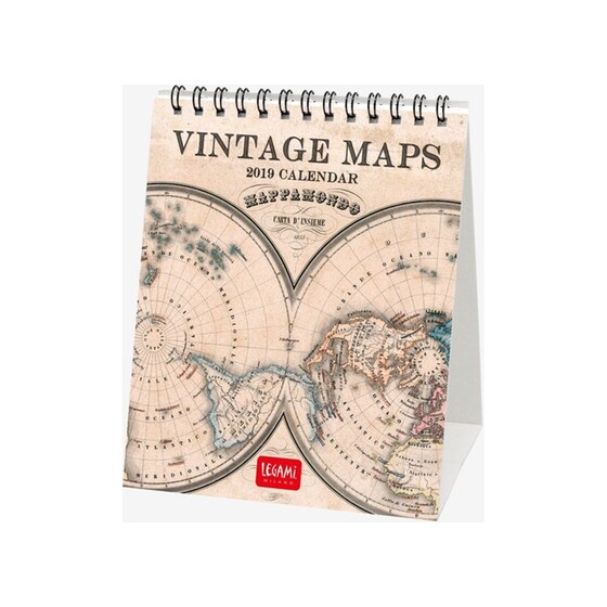 Ημερολόγιο Legami 2019 Μηνιαίο Vintage Maps Small image 0