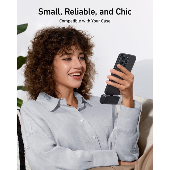 Anker Nano Power Bank 5000mAh 22.5W με ενσωματωμένο βύσμα USB-C - Black Stone image 4
