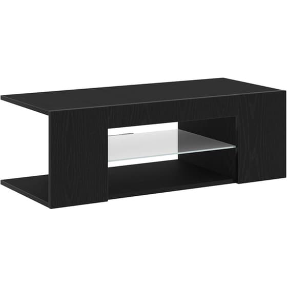 Έπιπλο Τηλεόρασης VidaXL με LED 90 x 39 x 30 cm - Μαύρη Οξιά image 5