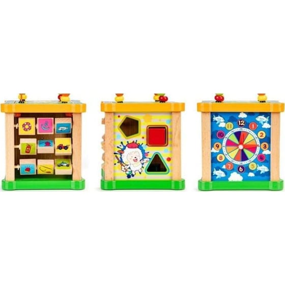 Eκπαιδευτικός Παιδικός Κύβος Ecotoys Με Πίνακα Hm015473 - 15.5x15.5x27cm image 6