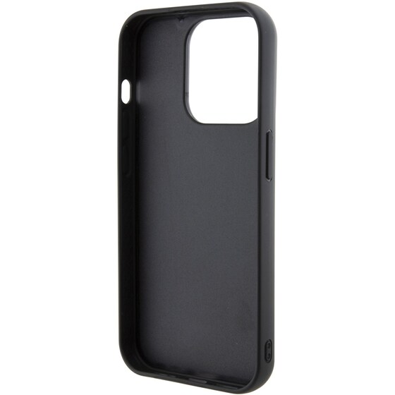 Θήκη Apple iPhone 15 Pro - Karl Lagerfeld Karl + Choupette Metal Pin Saffiano Gripstand Case - Black image 7