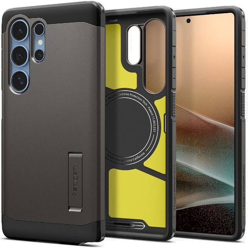 Θήκη Samsung Galaxy S25 Ultra - Spigen Tough Armor AI MagFit με MagSafe - Gunmetal