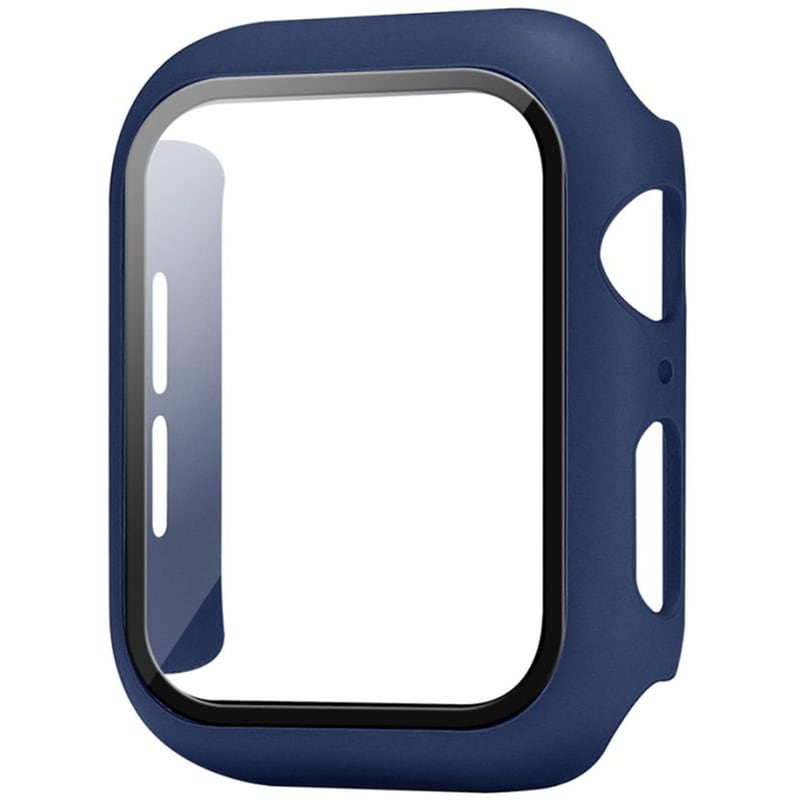 SONIQUE Θήκη Sonique Προστασία PC + Tempered Glass για Apple Watch 45mm - Μπλε Σκούρο