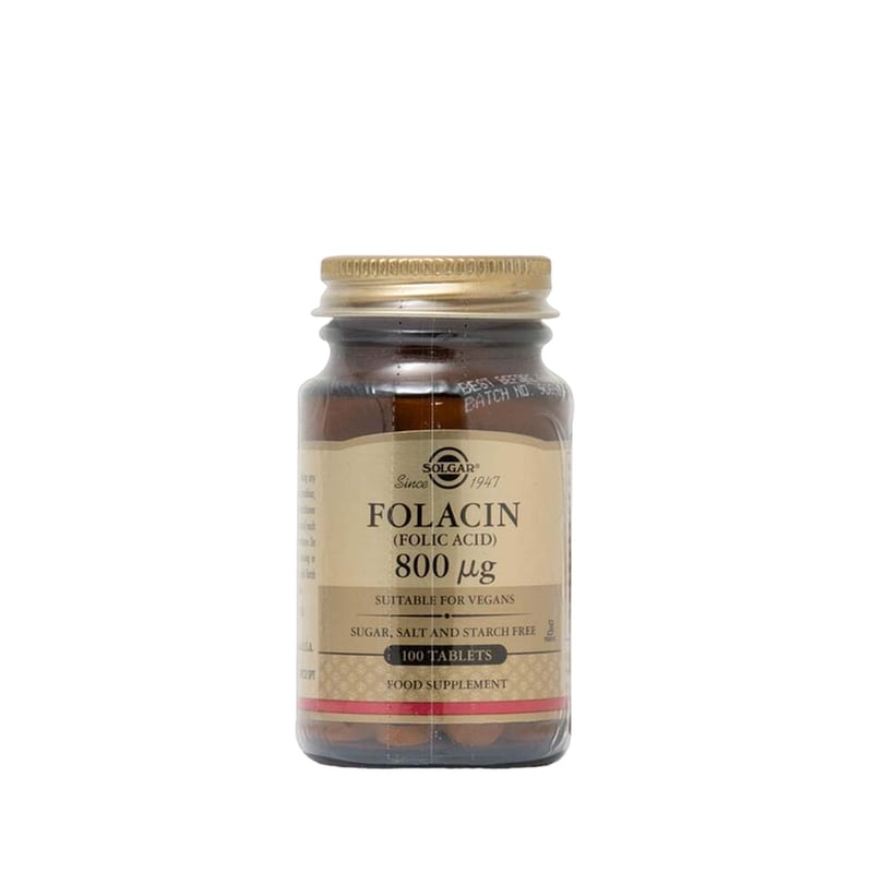 Solgar Folacin (Vitamin B9) 800μg - 100 κάψουλες