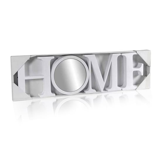 Διακοσμητικό Τοίχου Με Καθρέπτη Home Bakaji Πλαστικό 85x24x4.5cm - Λευκό image 1