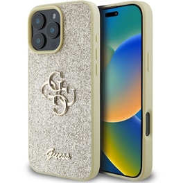 Θήκη Apple iphone 16  Pro Max - Guess Glitter Big 4g - Χρυσό
