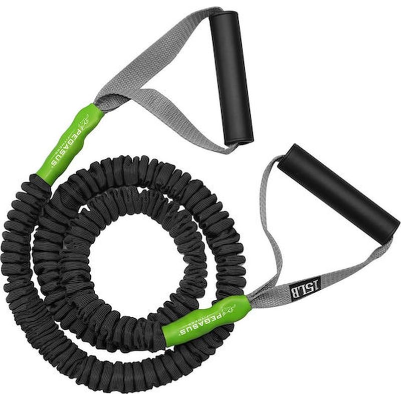 Pegasus Λάστιχο Γυμναστικής Σωληνωτό Μέτριο με Λαβές Μαύρο PEGASUS