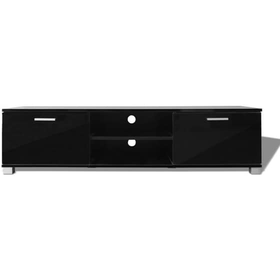 Έπιπλο Τηλεόρασης VidaXL Επεξεργασμένο Ξύλο MDF 140x34.7x40.3 cm  - Μαύρο image 1