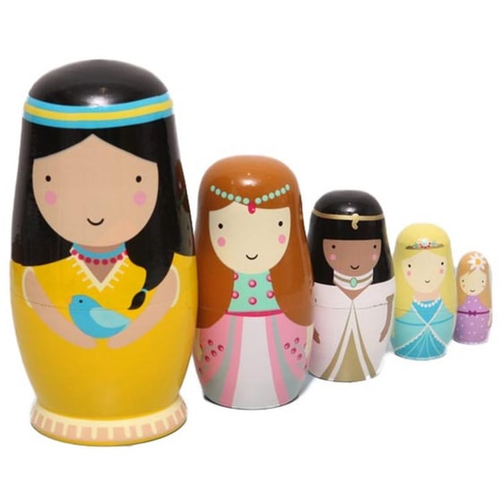 Ξύλινο Παιχνίδι Μπάμπουσκες (σετ 5τμχ) Petit Monkey Princess image 0