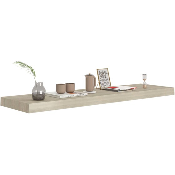 Ράφια Τοίχου VidaXL από MDF 90x23.5x3.8 cm 4 Τμχ - Μπεζ image 6