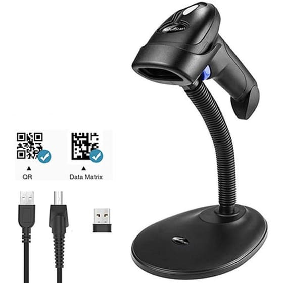 NETUM Scanner Χειρός Ασύρματο 2.4GHz με Βάση Ανάγνωση 2D και QR Barcodes image 1