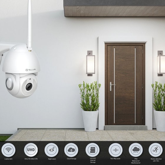 Tellur Smart Wifi Outdoor Camera Έξυπνη Ip Κάμερα Εξωτερικού Χώρου Wifi Σε Λευκό Χρώμα, Ultrahd, Ptz, Autotracking, 3mp image 6