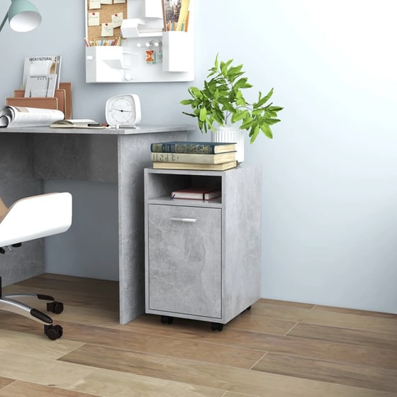 Ντουλάπι Γραφείου VidaXL από Μοριοσανίδα 33x38x60 cm - Γκρι Σκυροδέματος image 1