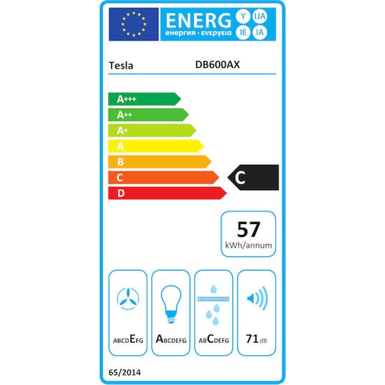 TESLA DB600AX 60 cm Inox Απορροφητήρας Ελεύθερος image 6