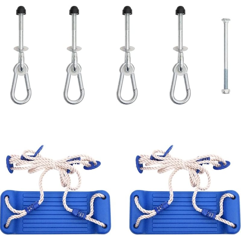 VidaXL Κούνιες με Σχοινιά 2 Τμχ 37x15cm από Πολυαιθυλένιο - Μπλε VIDAXL