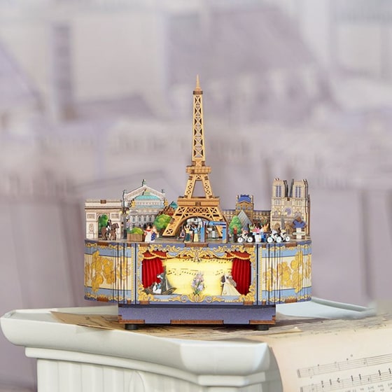 DIY 3D Puzzle Music Box Kit Μουσικό Κουτί - Romantic Paris image 2