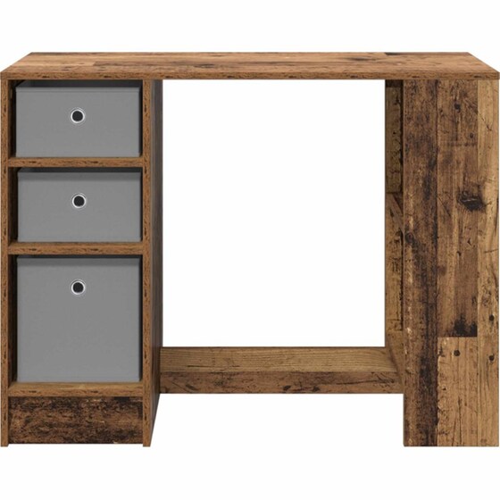 Γραφείο VidaXL από Επεξεργασμένο Ξύλο 100x40x75 cm - Παλιό Ξύλο image 3