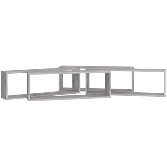 Ράφια Τοίχου VidaXL από Μοριοσανίδα 80x15x26.5 cm 4 Τμχ  - Γκρι image 8