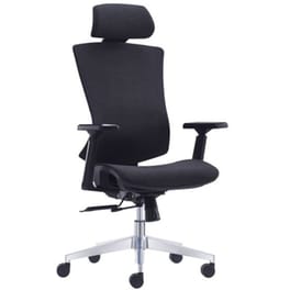 Καρέκλα Διευθυντική Woodwell BF9600 Υφασμάτινη - Μαύρη
