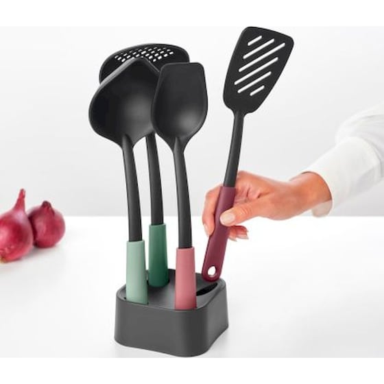 Σετ Κουτάλες Κουζίνας Brabantia Tasty+ 123184 με Βάση - Πολύχρωμες image 1