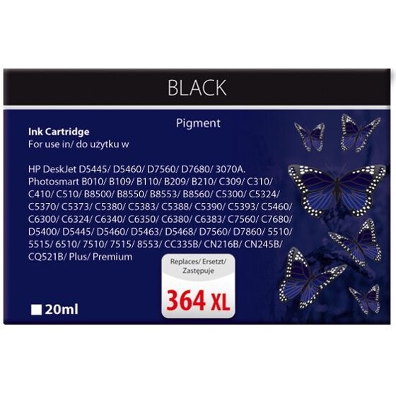 Συμβατό Canon 364 Μαύρο Μελάνι Εκτυπωτή AH-364CBX image 1