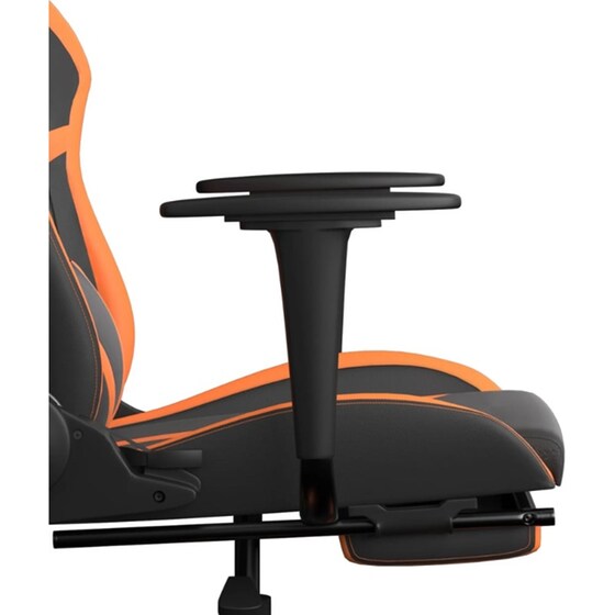 Καρέκλα Gaming VIDAXL 345440 με Υποπόδιο από Τεχνητό Δέρμα - Μαύρο image 7